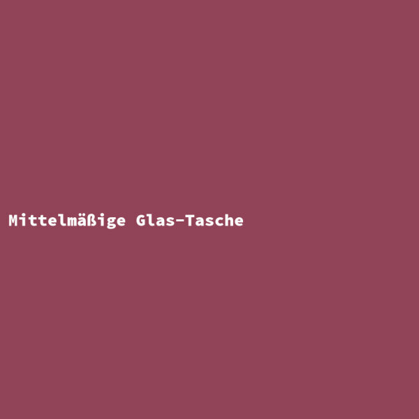 Mittelmäßige Glas-Tasche