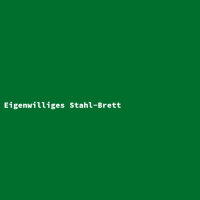 Eigenwilliges Stahl-Brett