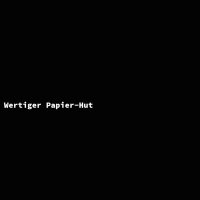 Wertiger Papier-Hut